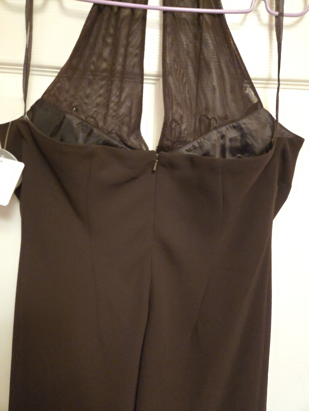 Nine West Dress 90/00s Brown Halter Dress - Picture 15 of 16